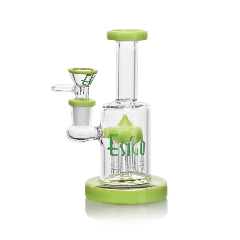 ES24797 EG Glass Mini Tree Perc Dab Rig in green color