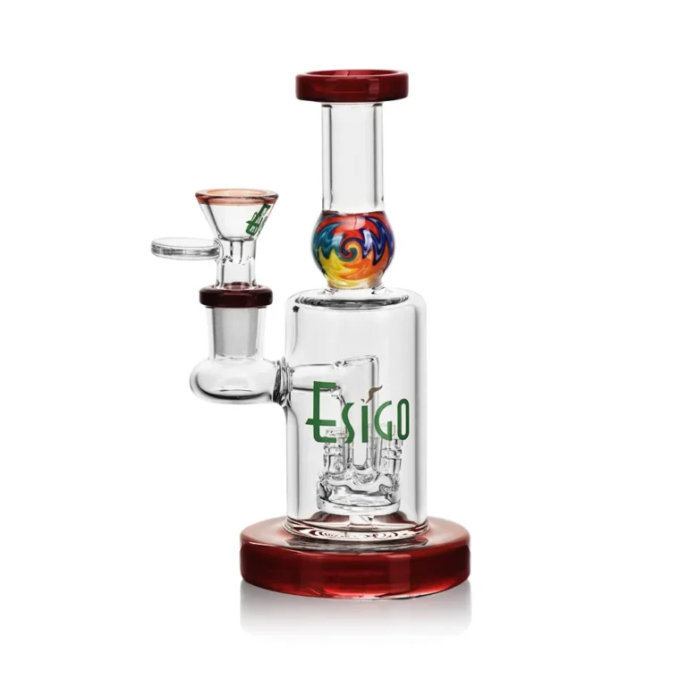 ES24798 EG Glass 6.3 Inch Mini Candy Dab Rig in red color