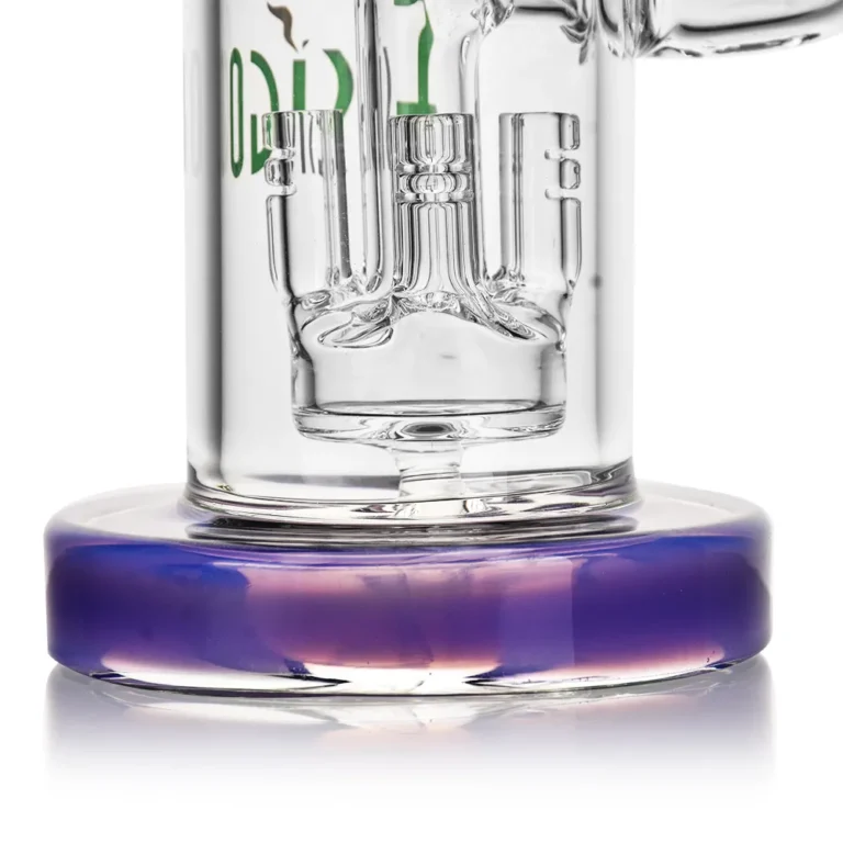 the perc of ES24798 EG Glass 6.3 Inch Mini Candy Dab Rig in purple color