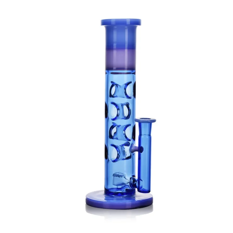 10″ Swiss Straight Bong in blue color