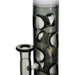 the hole design of 10″ Swiss Straight Bong in black color