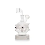 ES24914 EG Glass Mini Globefish Dab Rig in white color