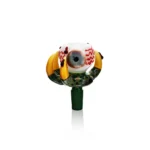 ESBW2376 Handcrafted Eyeball Bong Bowl in dark green color