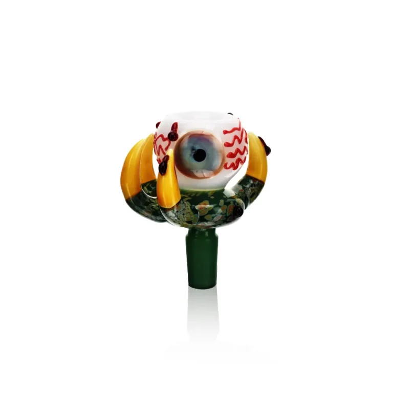 ESBW2376 Handcrafted Eyeball Bong Bowl in dark green color