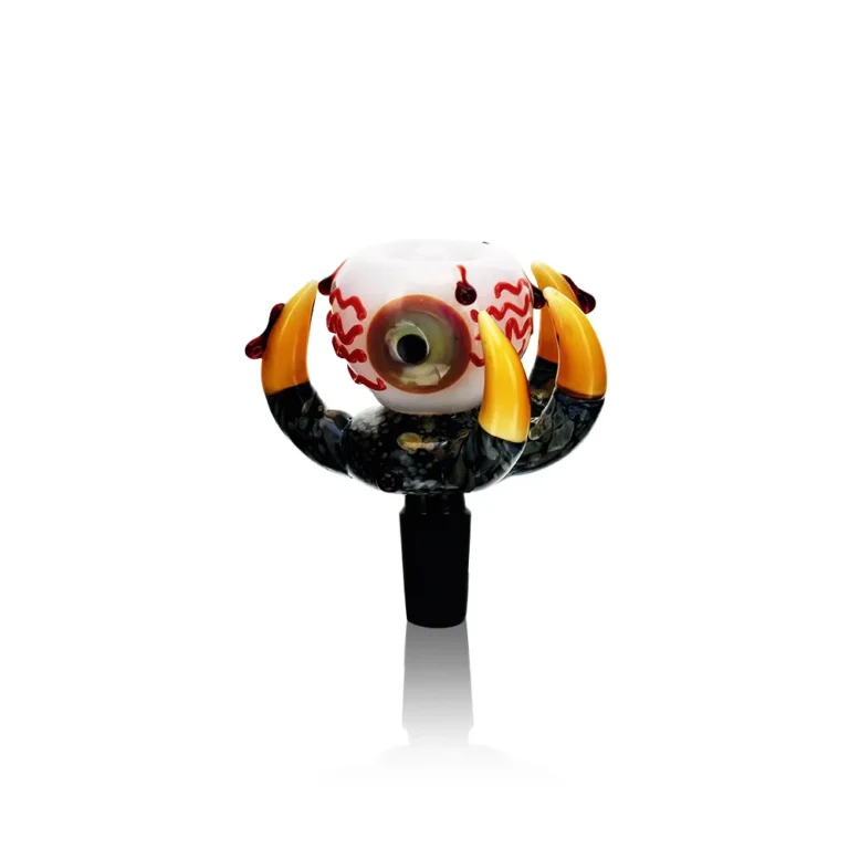 ESBW2376 Handcrafted Eyeball Bong Bowl in black color