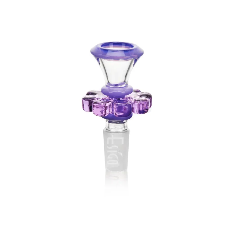 ESBW2418 Esigo Cute Flower Glass Bong Bowl in purple color