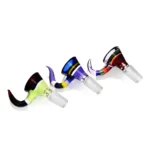 ESBW2430 Single Horn Hand-Blown Bong Bowl all colors 2