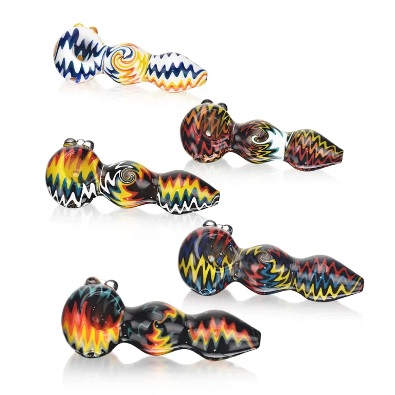 ESH23229 Contrasting Colors Wig-Wag Hand Pipe all color options