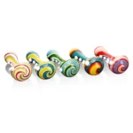 ESH23259 Colorful Marble Wig-Wag Hand Pipe all colors