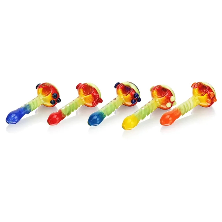 ESH2424 Color Cane Glass Spoon Pipe all colors
