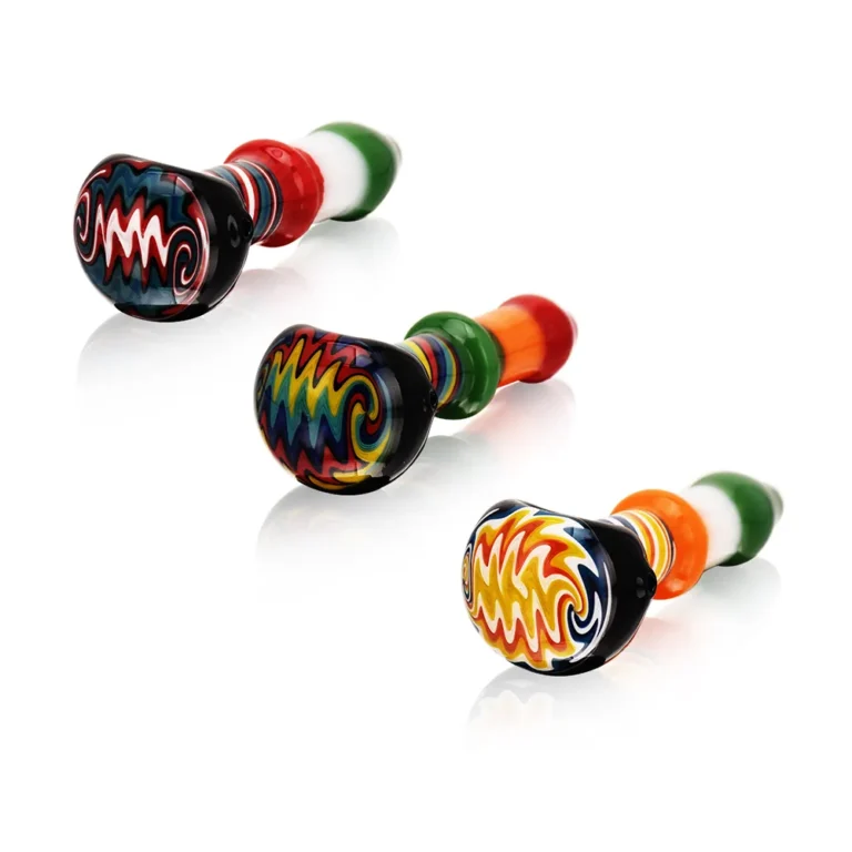 bowl side of ESH2425 Handcrafted Wig Wag Smoking Hand Pipe