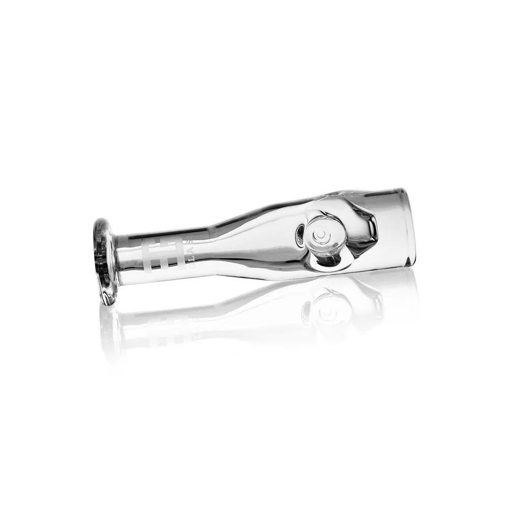 EG Glass 5" Baseball Bat Glass Hand Pipe — 140g Heavyweight, Clear Chillum Style (ESH2534) overview