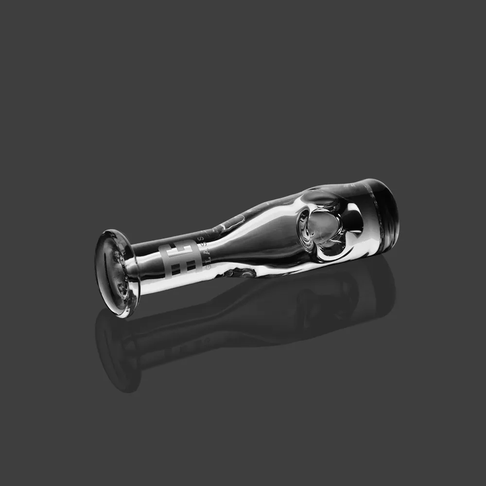 EG Glass 5" Baseball Bat Glass Hand Pipe — 140g Heavyweight, Clear Chillum Style (ESH2534) overview 2