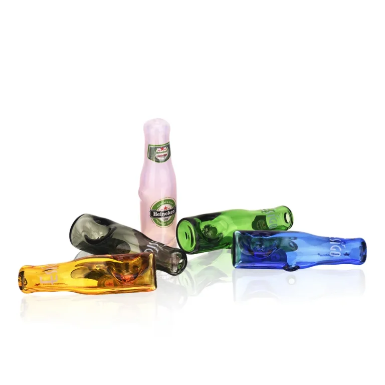 ESH2548 3.35" Wholesale Beer Bottle Glass Hand Pipe all colors