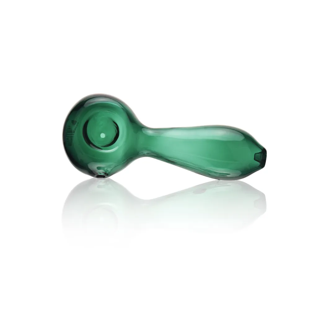 ESH2549 EG Glass 5.4" Classic Spoon Hand Pipe in green color