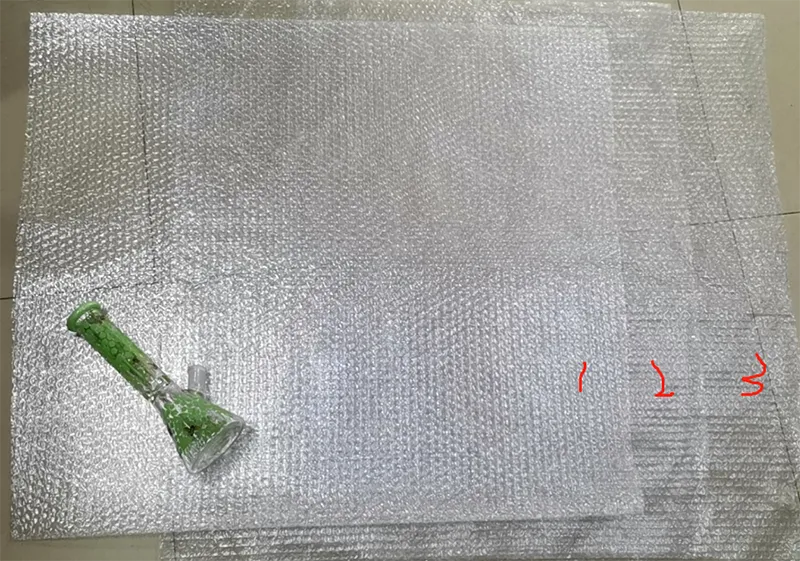 wrapping a EG beaker bong in separate bubble bags