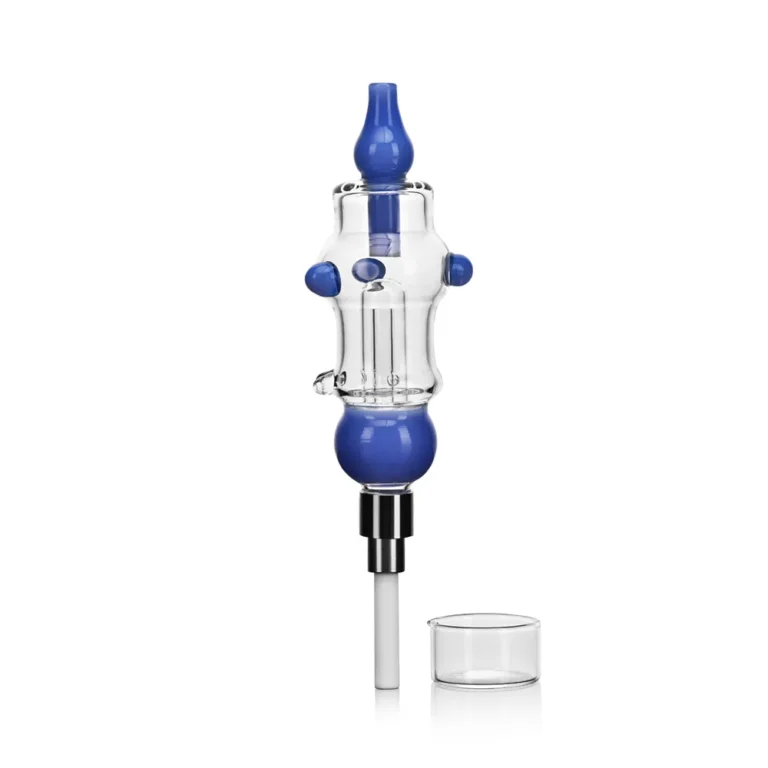 NC2405 Unicorn Nectar Collector — Elegant & Portable Dab Straw in blue color