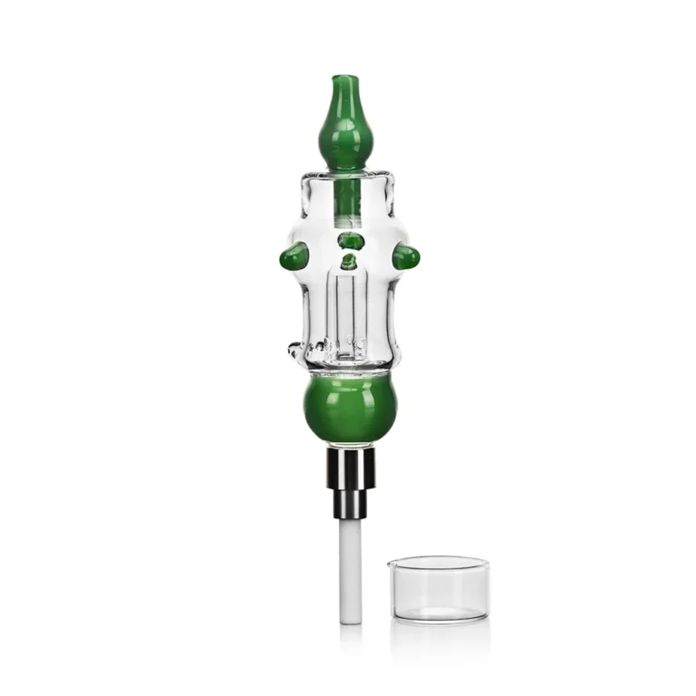 NC2405 Unicorn Nectar Collector — Elegant & Portable Dab Straw in green color