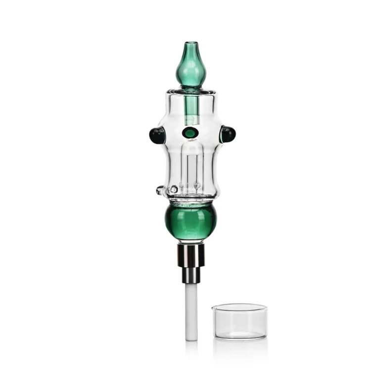 NC2405 Unicorn Nectar Collector — Elegant & Portable Dab Straw in transparent green color