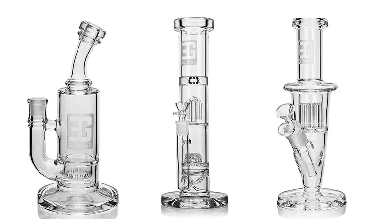 Side-by-side look at different percolator bongs — the visual difference that translates directly into better user experience.