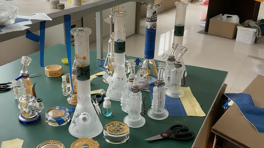 the bongs after sandblasting